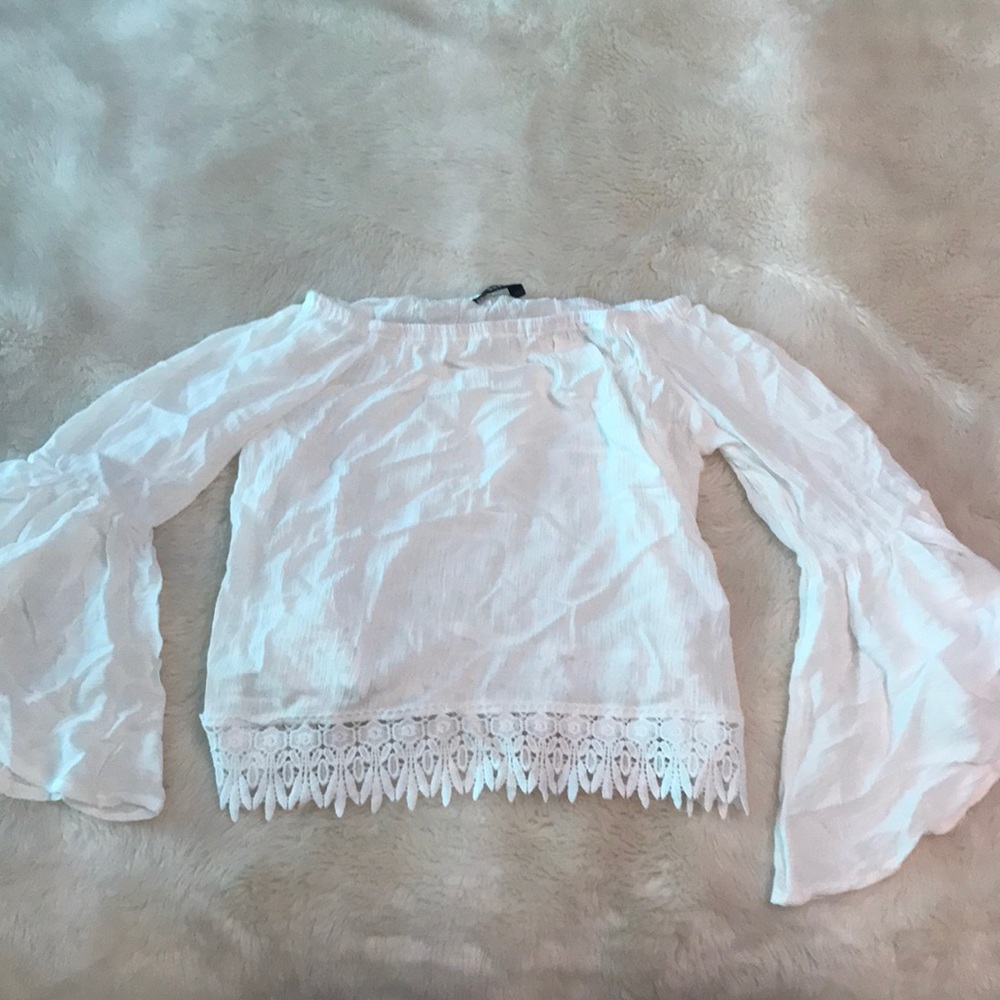 White off the shoulder top